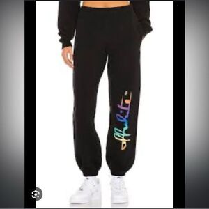 NWT 695.00 OFF WHITE Rainbow Sweatpants in Black Multi SIZE  XXS